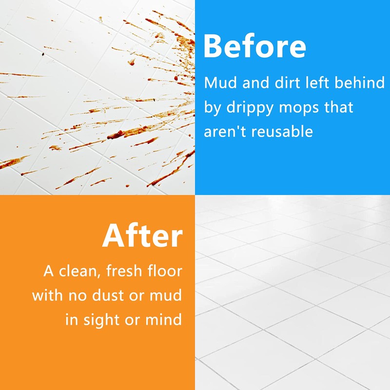 4 Pack Microfiber Flip Mop Refills,Compatible with O-Cedar Dual Action