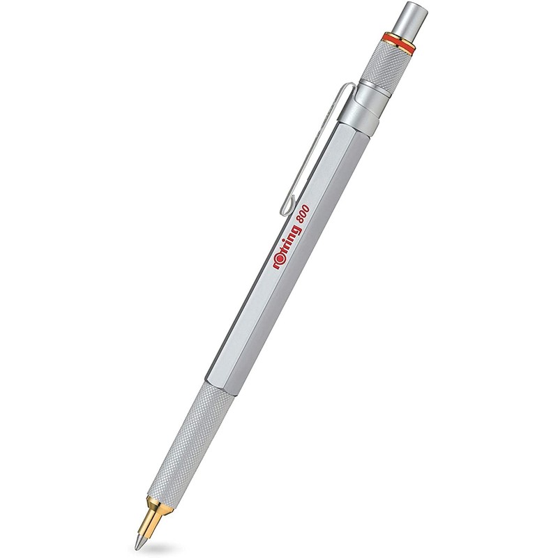 rOtring 800 Premium Ballpoint Pen - Silver Metal Barrel -
