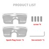 HDBUBALUS Left&Right Chrome Spark Plug Head Bolt Covers Fit for