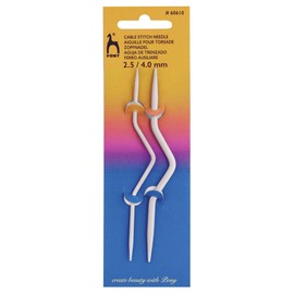 Pony Knitting Cable Needle - Bent (2pk)