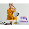 GDFYMI 2Pcs Silicone Makeup Brush Holders Green Purple Stand Makeup