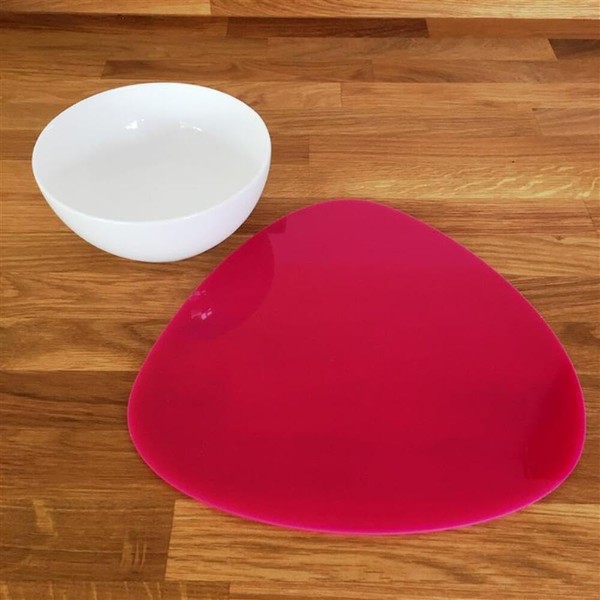 Pebble Placemat Set - Gloss Pink 4 Placemats Large 38cm