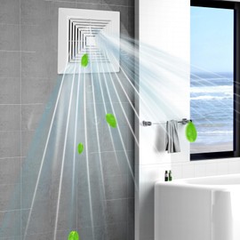 Operitacx Cover for Bathroom Extractor Fan 12 x 12 Inch Bathroom Vent Cover Ceiling Fan Grille Cover with Springs Replacement Cover For