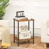 HOOBRO End Table, Small Side Table, Nightstand with 2-Layer Storage