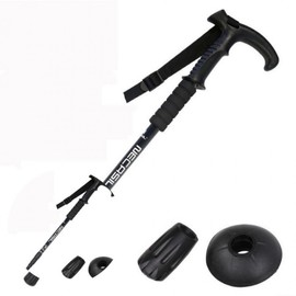 3-stage cane length adjustable cane non-slip rubber hiking stick foldable hiking stick