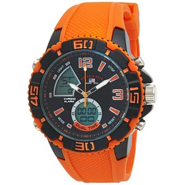 Accutime U.S. Polo Assn. Sport Men's US9483 Sport Watch with Orange Silicone Band