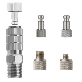 HUBEST Airbrush Quick Release Disconnect with G1/8" Male Plug, Badger & Paasche Male Plug Adapter for Airbrush Hose Connection