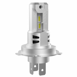 RUNEWAX H4 9003 HS1 HB2 Motorcycle LED Headlight Bulbs 6000K Cool White 500% Brighter 12V OEM Replacement 1:1 Mini Size Plug and Play Built in Cooling Fan, Pack of 1