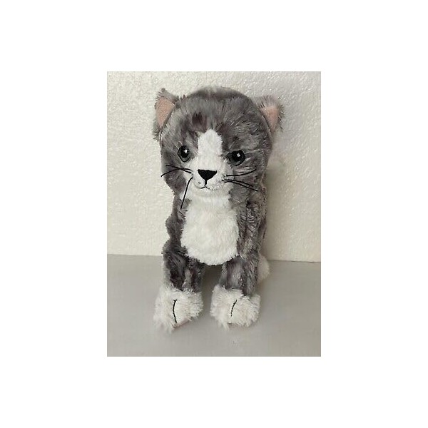 LILLEPLUTT Soft toy, cat grey, white