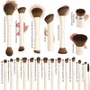 20 Pcs Makeup Brushes with Gift Box, Double-End Multi-functional Aluminum