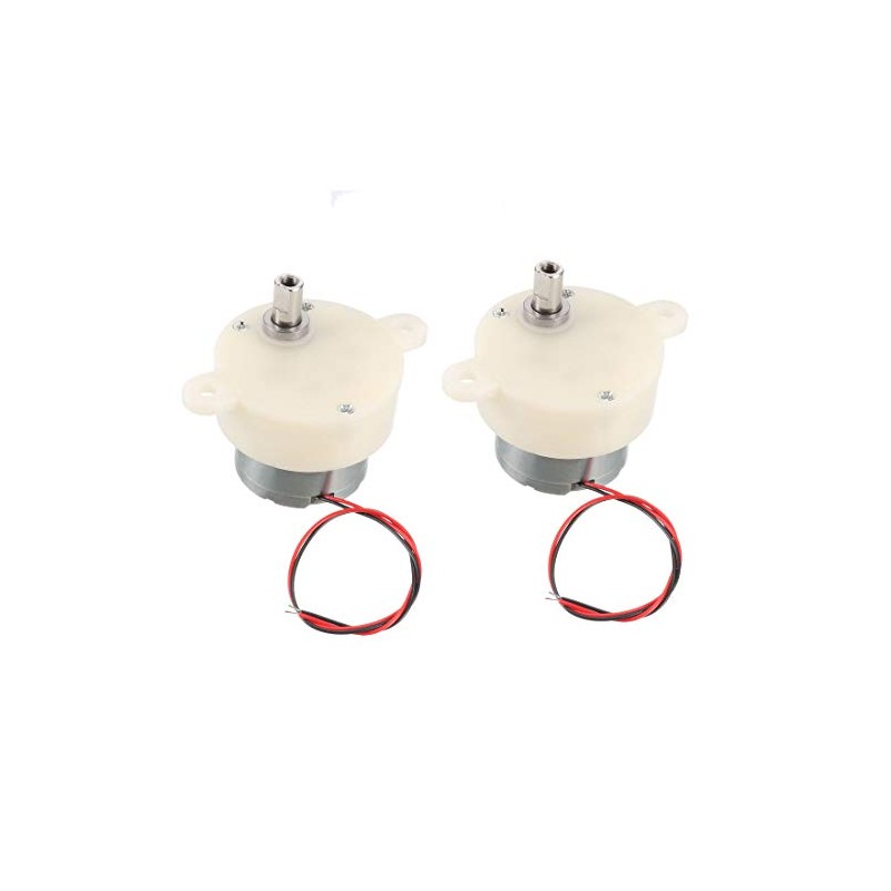 uxcell 2PCS DC 6V 5RPM High Torque Rotary Speed Dual