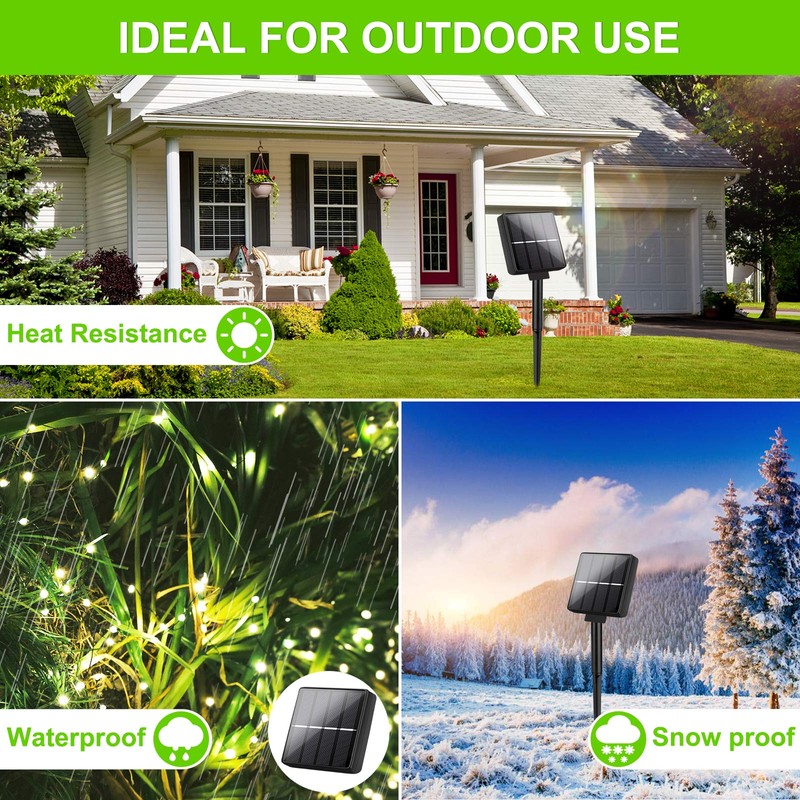 Brightever Outdoor Solar String Lights Waterproof 288Ft, 4-Pack Each 72FT