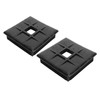 2 Pcs 4in Square Bumper Cap ABS Pipe Hole Plug