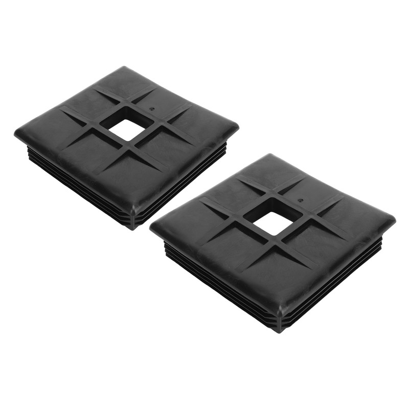 2 Pcs 4in Square Bumper Cap ABS Pipe Hole Plug
