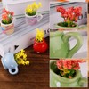 Gosknor 6pcs Mini Ceramic Vase Magnets for Fridge, Cute Magnetic
