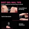 Nail Tips, Almond, Pack of 550 Tips for Gel Nails,