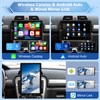 NHOPEEW Rotatable Single Din Car Stereo with Wireless Carplay and