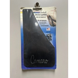 Groboski RARE Vintage Camaro Groboski Splash Guards Mud Flaps Black/Silver Pair NOS