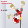 Multi-Angle Paint Brush Extender with Extension Pole Handheld Painting Tool