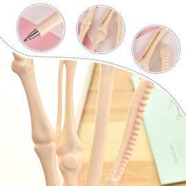 KKTICK Pack of 10 Novelty Bone Ballpoint Pens, 0.5 mm Blue/Black Ink Novelty Bone Design Ball Pion, Novelty Finger Bone Pens, for Nurse, Doctor, Artist, Office, Stationery Gift