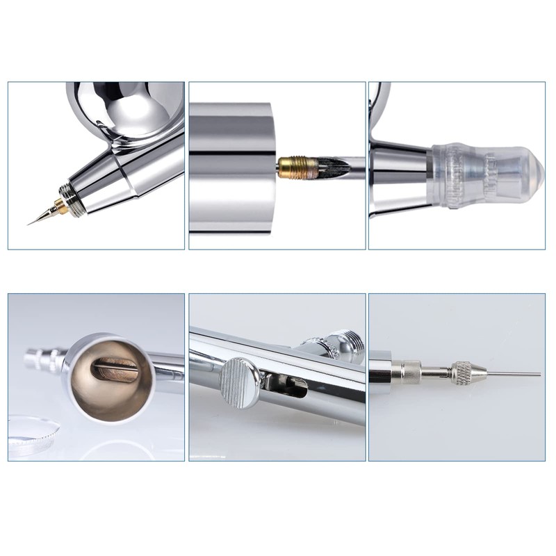 SAGUD Airbrush Kit 0.3mm Dual-Action Air Brush Gun with Extra