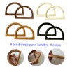 4 Pcs Leather Crochet Bag Bases, 8 Pcs D Shape