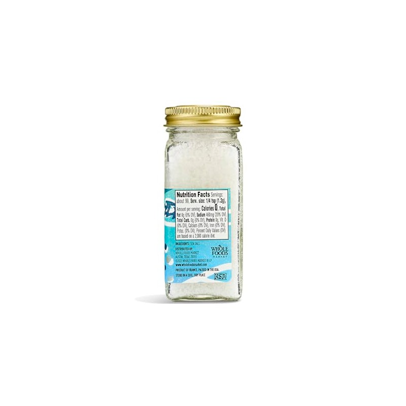 Whole Foods Market, Seasoning, Salt, Fleur de Sel, 4.20 Ounce