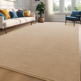 Zedrew Beige Area Rugs Shag Carpets for Bedroom Living Room, 6x9 Feet Extra Large Thickened Memory-Foam Rug, Modern Washable Rug for Kids Boys Girls Dorm Room, Indoor Floor Rug for Decor