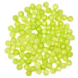 PAITOK Beads for Bracelet Making,100 PCS Colorful Glass Beads for Jewelry Making,10mm Round Cracked Glass Beads for Crafting Bracelet Necklace Earrings Phone Lanyard Art Gift