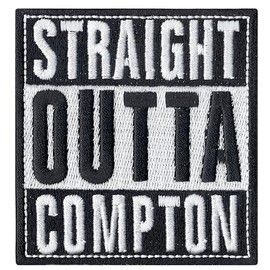 Straight Out of Compton Patch City California LA Logo Iron On Embroidered