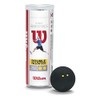 Wilson Staff Squash Balls Extra Slow (Competitors), Black (Double Yellow Dot), Pack of 2