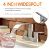 Waterfall Bathroom Sink Faucet 4 Inch Brushed Nickel Faucet Bathroom