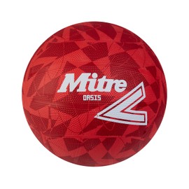 Mitre Oasis Netball | Hugely Durable | Great Grip | Stylish Design, Red/Whiite, 5