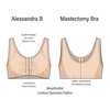 Alessandra B Mastectomy Bras with Pockets for Prosthesis-White,X-Large