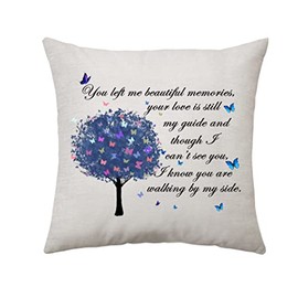 Aconesong Thinking of You Gift Memorial Cushion Cover Sympathy Gifts for Who Loss Of Loved Ones Pillow Cover Remembrance Gifts Throw Pillow Cover Hug Gifts for Friends (You left me)