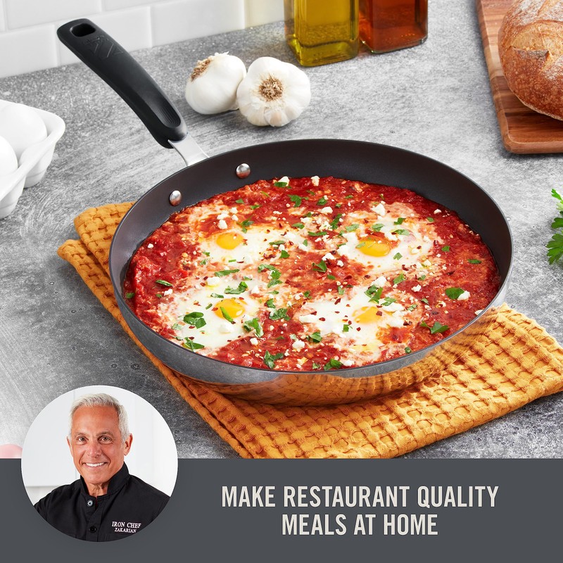 Zakarian by Dash 12" TruPro Nonstick Stainless Steel Fry Pan-