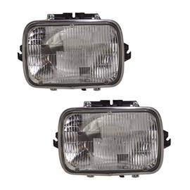 KarParts360 For Dodge B150/B250/D100/D150/D250/D350/W100/W150/W250/W350 1981-1993 Headlight Assembly Driver And Passenger Side | Pair | w/Bulbs | Replacement For CH2500115 | 5201204