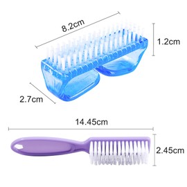 Qeedy 6 Pack Handle Grip Nail Cleaning Brush, Fingernail Brush Cleaner Scrub Brush Kit for Toes Shower and Women & Men & Pets (Color B)