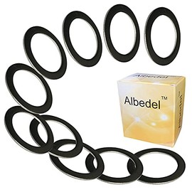 Albedel 10 x Pedal Washers 20mm x 15mm w/ 1mm thickness Stainless steel Replacement Silver For Moutain Bike Road Bike