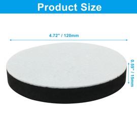 LifCratms 4 Pcs Round Furniture Bed Risers, Self-Adhesive Sofa Tables Risers Adds 1/2" Height with Felt Pad (Black, 4.72" Width)