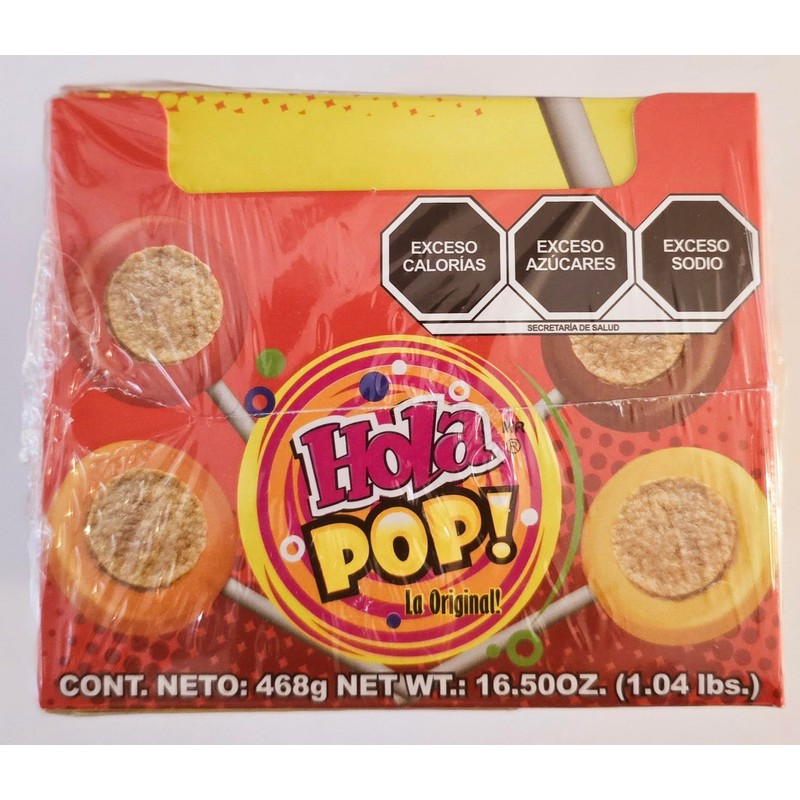 Hola Pop Lollipops Mix Flavor with Saladito – 36 Count