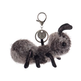 Apricot Lamb Black Evil Ant Keychain Soft Cuddly, Plush Toys Stuffed Keychain for Kids Backpack, Purse, 6.3 Inches（Black）