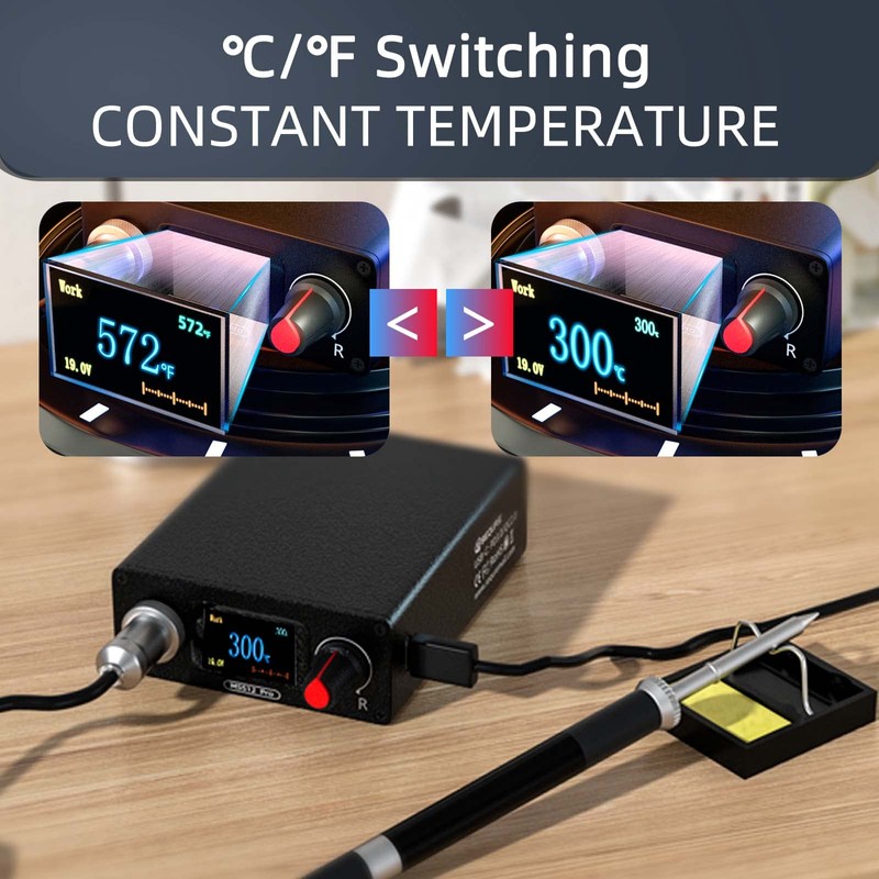 SEQURE MSS12 Pro 70W Digital Soldering Iron Station Kit, Auto