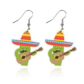Cinco De Mayo Earrings for Women Mexican Fiesta Theme Accessories Margarita and Piñata Dangle Ear Jewelry Mexican Festival Party Outfit Accessories Cinco De Mayo Shirts Dresses