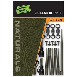 Fox Naturals Zig Lead Clip Kit - Rig Components for Carp Fishing, Fishing Tackle for Carp Fishing