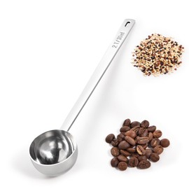 18/8 Stainless Steel Coffee Scoop, Doosu Food-Grade Extended Coffee Beans Spoon Measuring Tablespoon Scooper for Ground Coffee, Espresso, Spices, Protein Powders with 6.9in Long Handle (30ml)