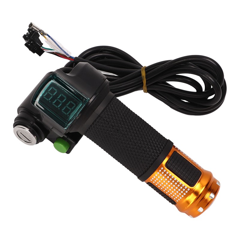 One Pair Electric Bike Throttle Handlebar with Red Screen Lock