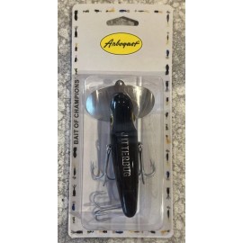 Arbogast XL Jitterbug Black Original Metal Lip Not Plastic