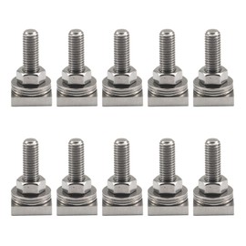 Zerniple M8x30mm Heavy Duty T Shaped Slot Bolts 304 Stainless Steel T Track Bolt For Roof Rack(10 Pieces), Silver
