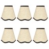 Small Lamp Shades Clip on Bulb, Linen Chandelier Shades Set